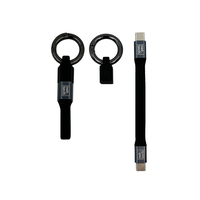 Nettech NT-DC18 PD 65W Plastik 20 Cm Type-C To Type-C Şarj ve Data Kablosu (Siyah) NT-DC18