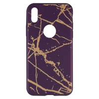 Nettech Apple iPhone X Uyumlu Desenli Seri Arka Koruma Kılıf (Mürdüm) VR-4414