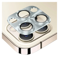 Nettech Apple iPhone 12 Pro Max Uyumlu Metalik Seri Kamera Cam Koruyucu (Gümüş) NT-90380