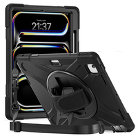 Nettech Apple iPad Air 13 12.9 2024 Uyumlu Sport Seri Arka Koruma (Siyah) NT-111128