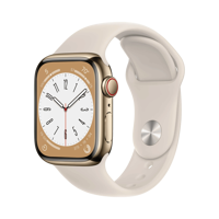 Apple Watch Series 8 - Paslanmaz Çelik - 41mm - Cellular - Altın