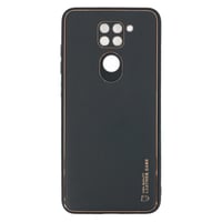 Nettech Xiaomi Redmi Note 9 Uyumlu Coco Leather Seri Arka Koruma Kılıf (Siyah) NT90567