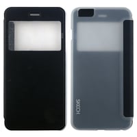 Nettech Apple iPhone 6 Plus Uyumlu Pencereli Kapaklı Kılıf (Siyah) VR9343