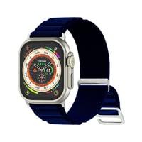 Nettech Apple Watch Ultra 49 mm Uyumlu Kumaş Kordon (Lacivert) NT110272