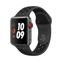 Apple Watch Series 3 Nike  Alüminyum  38mm  GPS + Cellular  Uzay Grisi