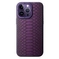 Nettech Apple iPhone 14 Pro Max Uyumlu Spor Deri Seri Arka Koruma Kılıf (Mor) NT101449