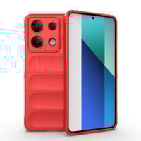 Xiaomi Redmi Note 13 4G Kılıf Esnek TPU Oyuklu Arka Yüzey Tasarımlı Zore Etnik Silikon Kapak Kırmızı