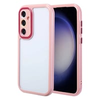 Galaxy S23 Kılıf Kamera Korumalı Renkli Kenar ve Çerçeve Tasarımlı Zore Vitamin Kapak  Mürdüm