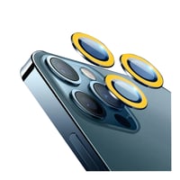 Nettech Apple iPhone 12 Pro Max Uyumlu FosFor Seri Kamera Cam Koruyucu (Sarı) NT95776