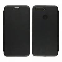 Nettech Huawei Y6 2018 Uyumlu Lüx Seri Kapaklı Kılıf (Siyah) VR18218