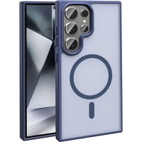 Galaxy S23 Ultra Kılıf Magsafe Şarj Özellikli Mat Arka Yüzey Zore Sio Kapak  Lacivert