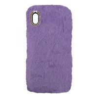 Nettech Apple iPhone XS Max Uyumlu Peluş Arka Koruma Kılıf (Lila) VR12885