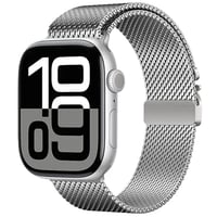 Apple Watch 42mm Zore KRD121 Metal Hasır Kordon Gümüş
