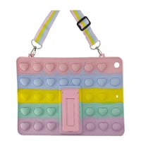 Nettech Apple iPad 9.7 inç 5.Nesil Uyumlu Standlı Pop It Arka Koruma (Karışık Renk) NT96700