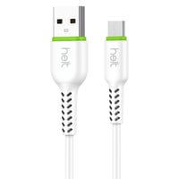 Helt HTDC07 Plastik 120 Cm Micro Şarj ve Data Kablosu (Beyaz) NT31285