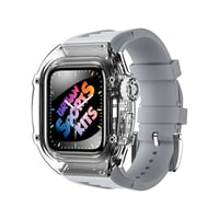 Nettech Apple Watch Ultra 49 mm Uyumlu Kasa Korumalı Kordon (Beyaz) NT110259