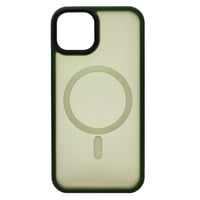 Nettech Apple iPhone 13 Uyumlu Mat Renkli MagSafe Arka Koruma Kılıf (Yeşil) NT96332