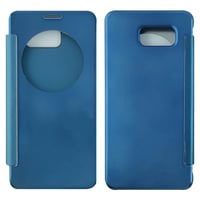 Nettech Samsung Galaxy A710 A7 2016 Uyumlu Pencereli Kapaklı Kılıf (Mavi) VR2261