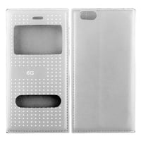 Nettech Apple iPhone 6S Uyumlu Pencereli Kapaklı Kılıf (Beyaz) VR8304