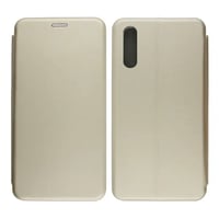 Nettech Samsung Galaxy A70 Uyumlu Lüx Seri Kapaklı Kılıf (Gold) VR18183