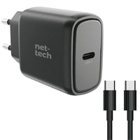 Nettech NTHCH05 PD 25W TypeC To TypeC Şarj Aleti (Siyah) NTHCH05