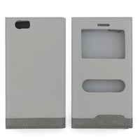 Nettech Vestel Venüs 5070 Uyumlu Pencereli Kapaklı Kılıf (Beyaz) VR1801