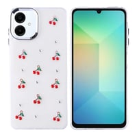 Galaxy A06 Kılıf Airbag Tasarımlı Simli Şeffaf Zore Kutup Kapak Kiraz