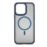 Nettech Apple iPhone 15 Pro Uyumlu Metal Çerçeveli Skın Frıendly Magsafe Seri Arka Koruma Kılıf (Lacivert) NT104033