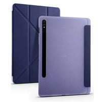 Nettech Samsung Galaxy Tab S7 FE LTE SMT733 64 GB 12.4 Uyumlu Flip Prizma Seri Kapaklı Kılıf (Lacivert) NT105342