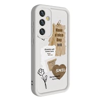 Galaxy S23 FE Kılıf Kamera Korumalı Baskılı Arka Yüzey Zore Klas Kapak  Beyaz