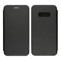 Nettech Samsung Galaxy S10E Uyumlu Lüx Seri Kapaklı Kılıf (Siyah) VR18205