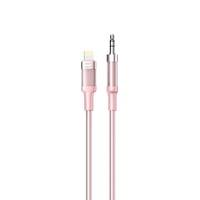 Nettech NTAC06 Plastik 100 Cm Jack To Lightning Aux Kablo (Pembe) NT108329