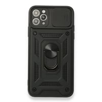 Nettech Apple iPhone 11 Pro Max Uyumlu Kızaklı Panzer Seri Arka Koruma Kılıf (Siyah) NT86160