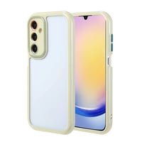 Galaxy A25 Kılıf Kamera Korumalı Renkli Kenar ve Çerçeve Tasarımlı Zore Vitamin Kapak  Yeşil