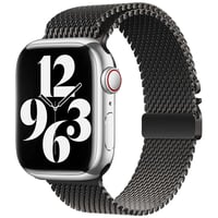 Apple Watch 42mm Zore KRD121 Metal Hasır Kordon  Siyah