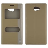 Nettech General Mobile GM6 Uyumlu Kapaklı Kılıf Kapaklı Kılıf (Gold) VR826