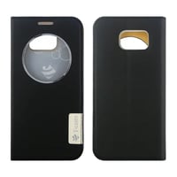 Chtech Samsung Galaxy G920 S6 Uyumlu Kapaklı Kılıf Kapaklı Kılıf (Siyah) NT5185