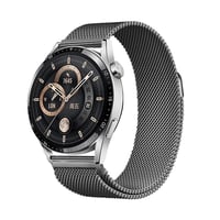 Galaxy Watch 42mm Zore Band12 20mm Metal Hasır Kordon  Gri
