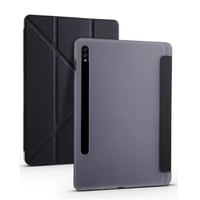 Nettech Samsung Galaxy Tab S7 FE LTE SMT733 64 GB 12.4 Uyumlu Flip Prizma Seri Kapaklı Kılıf (Siyah) NT105339