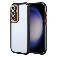 Galaxy S23 Kılıf Kamera Korumalı Renkli Kenar ve Çerçeve Tasarımlı Zore Vitamin Kapak  Siyah