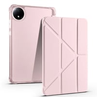 Xiaomi Redmi Pad SE 8.7 Kılıf Zore Tri Folding Kalem Bölmeli Standlı Kılıf  Rose Gold
