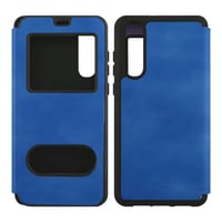 Nettech Huawei P30 Uyumlu Pencereli Kapaklı Kılıf (Mavi) VR15428