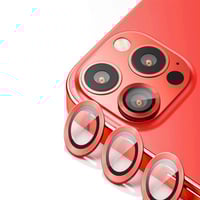 Nettech Apple iPhone 13 Pro Uyumlu Alüminyum Seri Kamera Cam Koruyucu (Kırmızı) NT103526