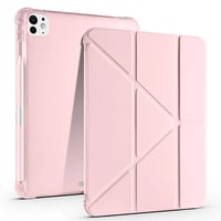 Apple iPad Pro 11 2024 Kılıf Zore Tri Folding Kalem Bölmeli Standlı Kılıf  Rose Gold