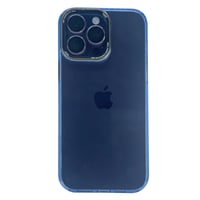Nettech Apple iPhone 14 Pro Uyumlu Mika Renkli Kenar Seri Arka Koruma Kılıf (Mavi) NT99019