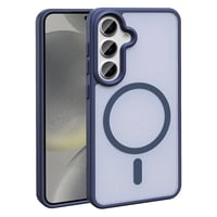 Galaxy S24 Kılıf Magsafe Şarj Özellikli Mat Arka Yüzey Zore Sio Kapak  Lacivert