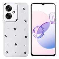 Xiaomi Redmi 13C Kılıf Airbag Tasarımlı Simli Şeffaf Zore Kutup Kapak Yıldız