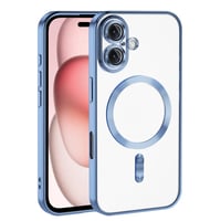 Apple iPhone 16 Kılıf Kamera Korumalı Magsafe Wireless Şarj Özellikli Zore Demre Kapak  Sierra Mavi