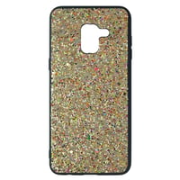 Nettech Samsung Galaxy A530 A8 2018 Uyumlu Simli Arka Koruma Kılıf (Gold) VR7844