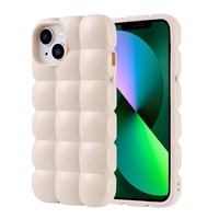 Apple iPhone 13 Kılıf Parlak Esnek Silikon Zore Dom Dom Kapak  Beyaz